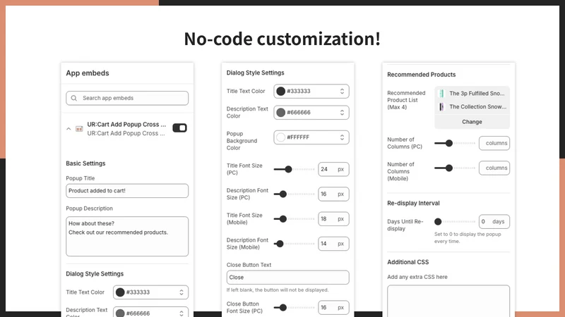 UR:Cart Add Popup Cross Sell