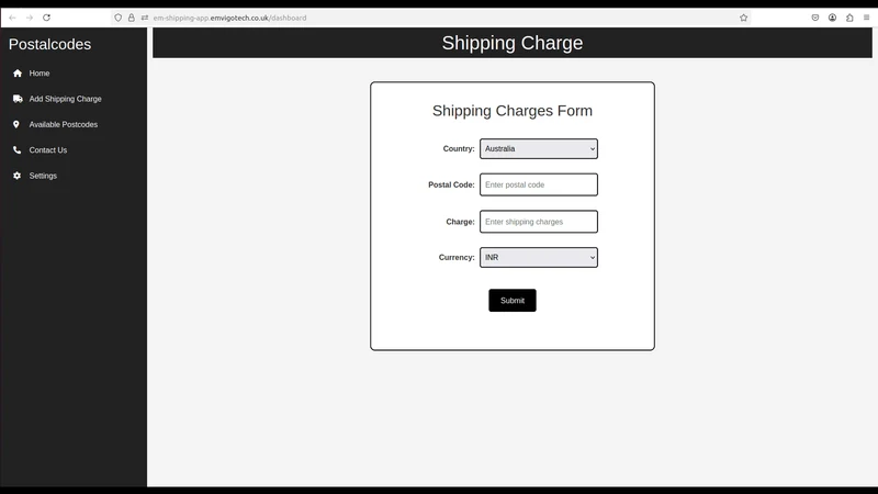 Postcode Shipping Rates