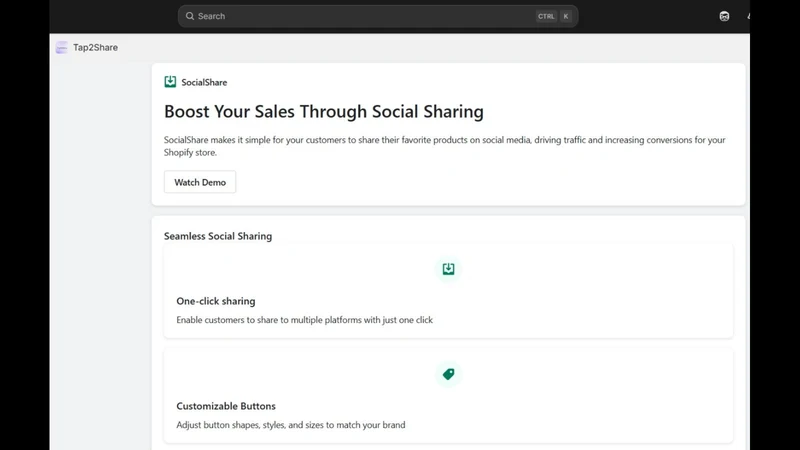 Tap2Share – Social Share App