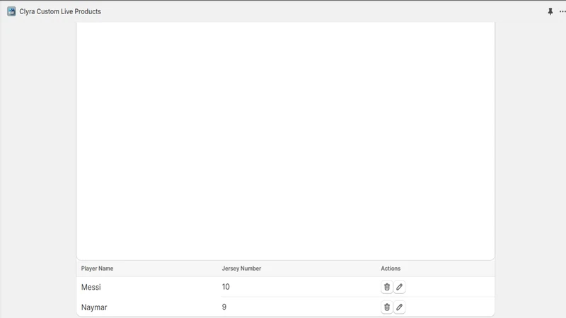 Clyra Custom Live Products