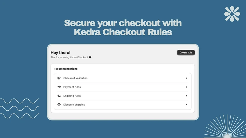 Kedra Checkout Rules & Upsells
