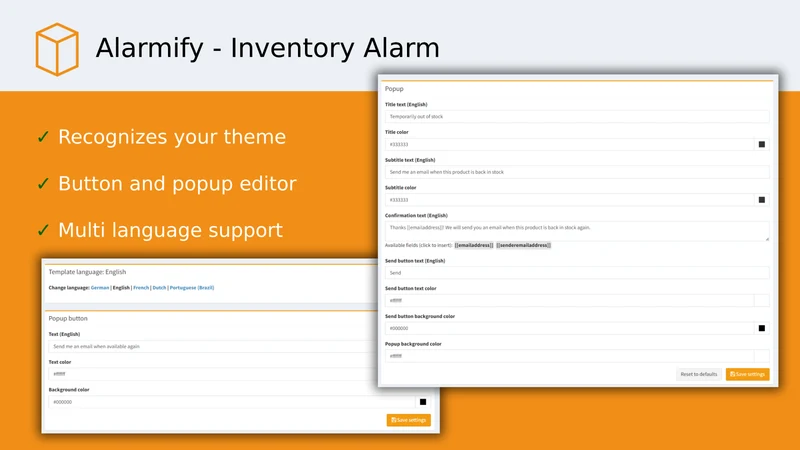 Alarmify ‑ Inventory Alarm