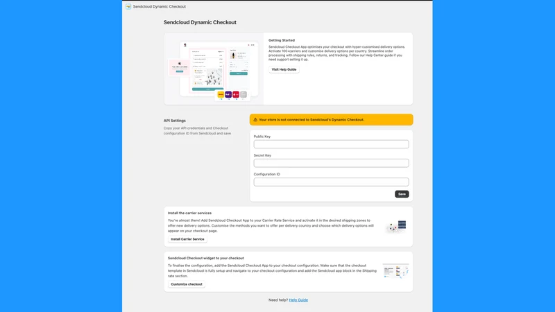 Sendcloud Checkout App