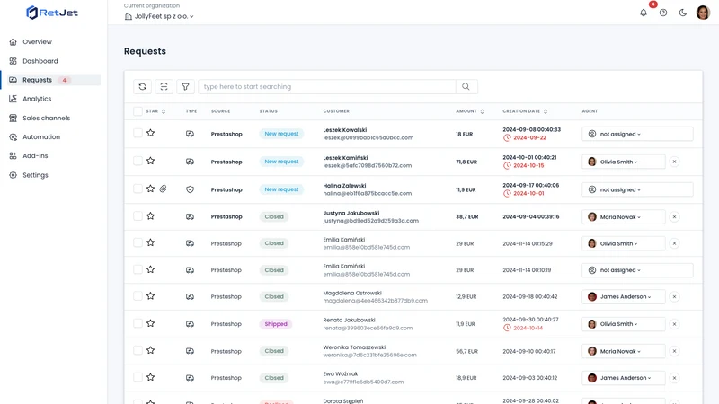 RetJet ‑ Returns & Exchanges