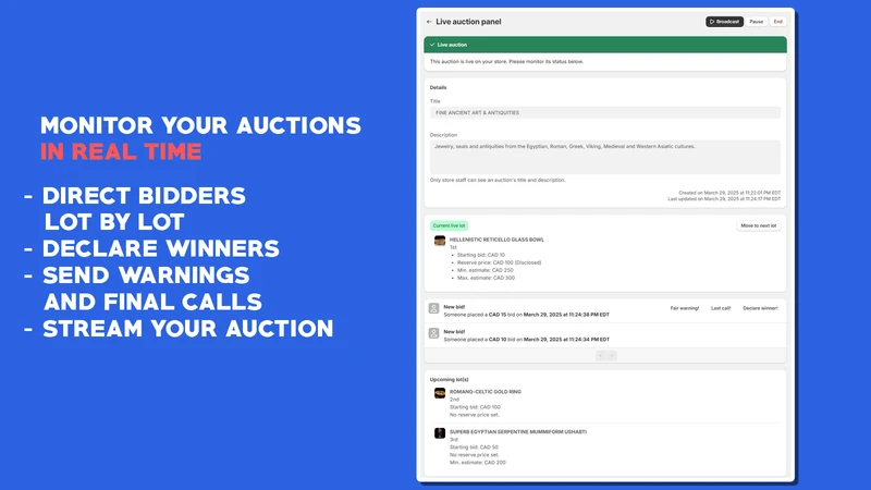 Auctioneers Plus: Live Auction