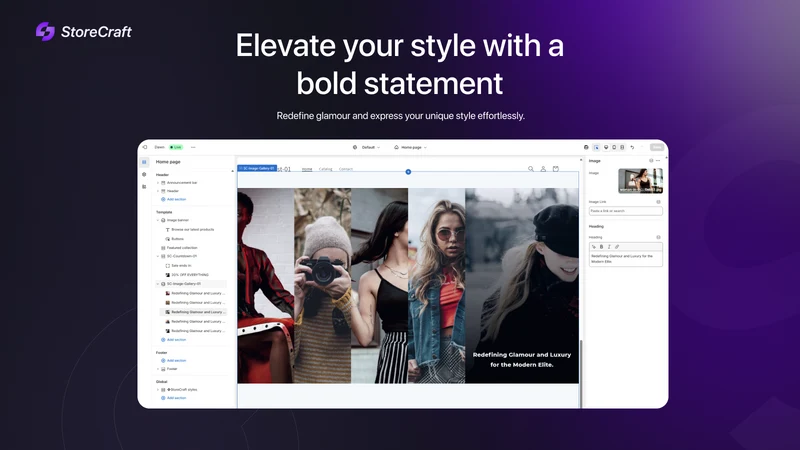 SC‑ Sections & Landing pages