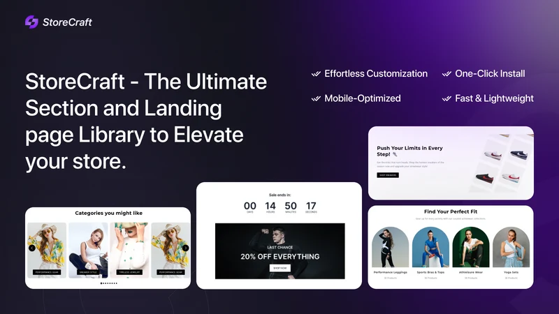 SC‑ Sections & Landing pages