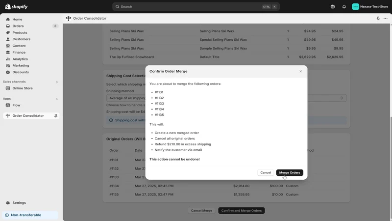 Order Consolidator