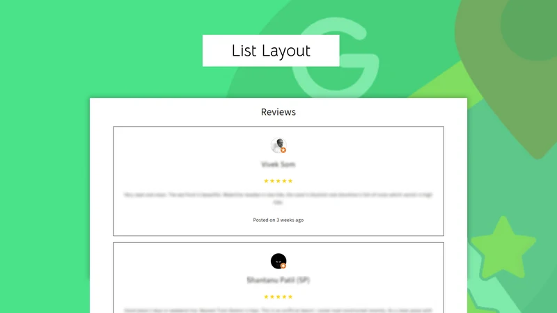 G Maps Reviews Showcase