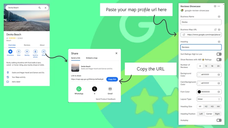 G Maps Reviews Showcase