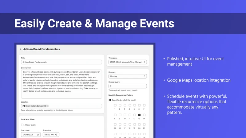 EventEngage Calendar of Events