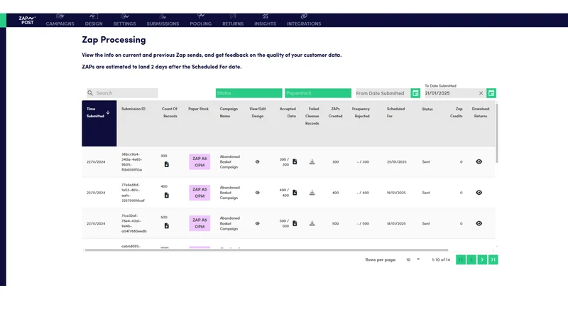 ZAP~POST Direct Mail Marketing