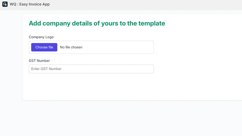 WQ : Easy Invoice App