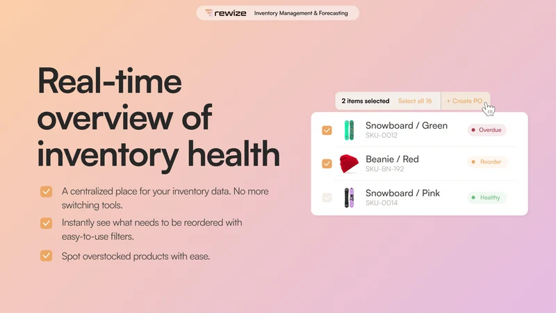 Rewize Inventory Forecasting
