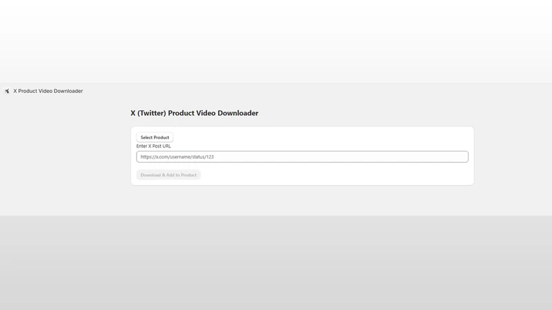 X Product Video Downloader