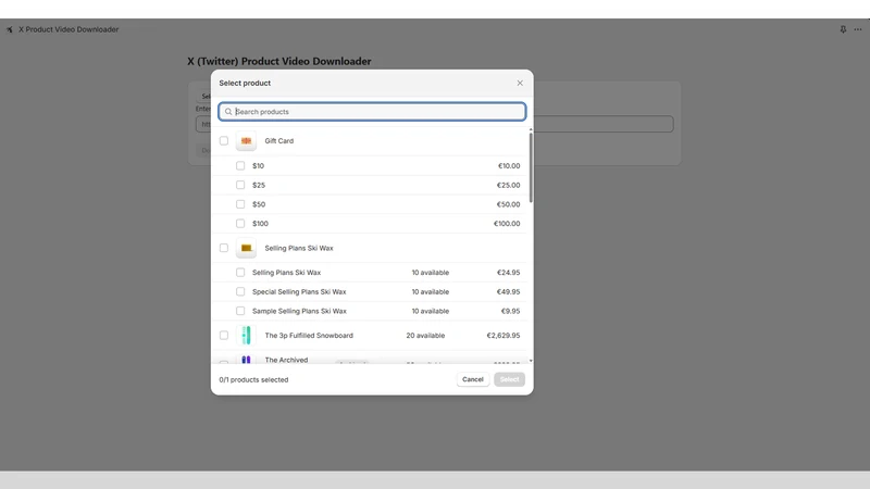 X Product Video Downloader
