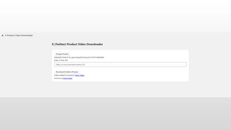 X Product Video Downloader