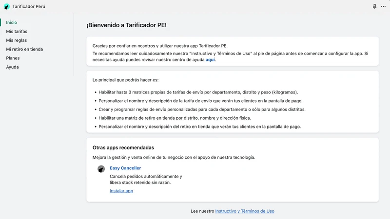 Tarificador Perú