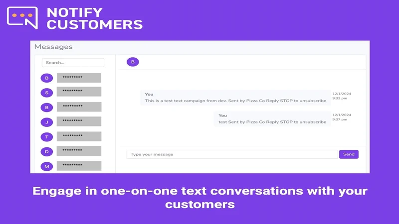 Notify Customers SMS Marketing