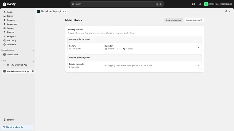 MatrixRates Import/Export