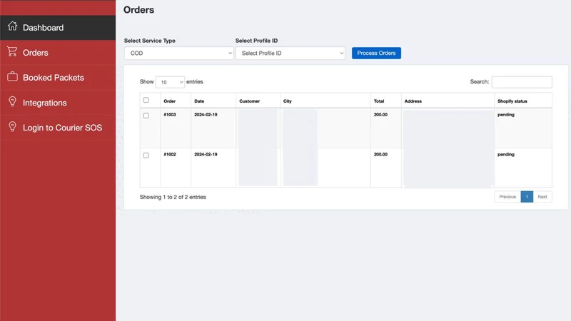 EloERP: Courier Fulfillment