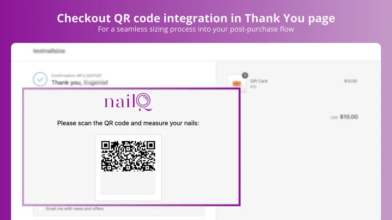 NailQ: Checkout QR