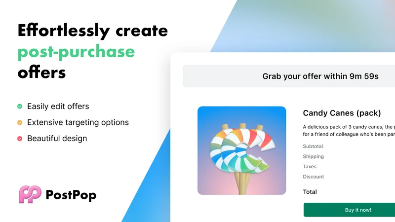PostPop ‑ Post Purchase Upsell