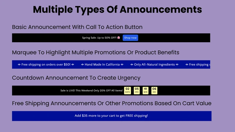 Everyday Announcement Bar