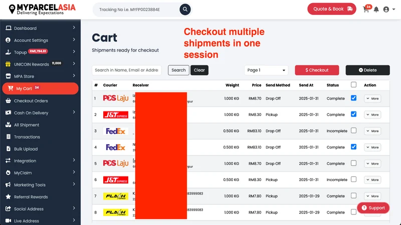 MPA ‑ Send Your Parcel