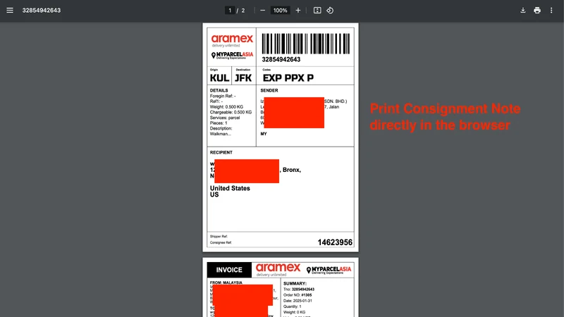 MPA ‑ Send Your Parcel