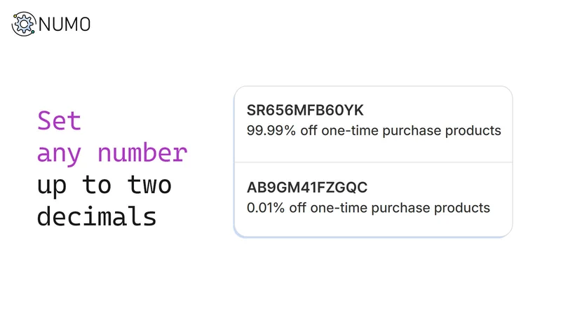 Numo Decimal Discounts