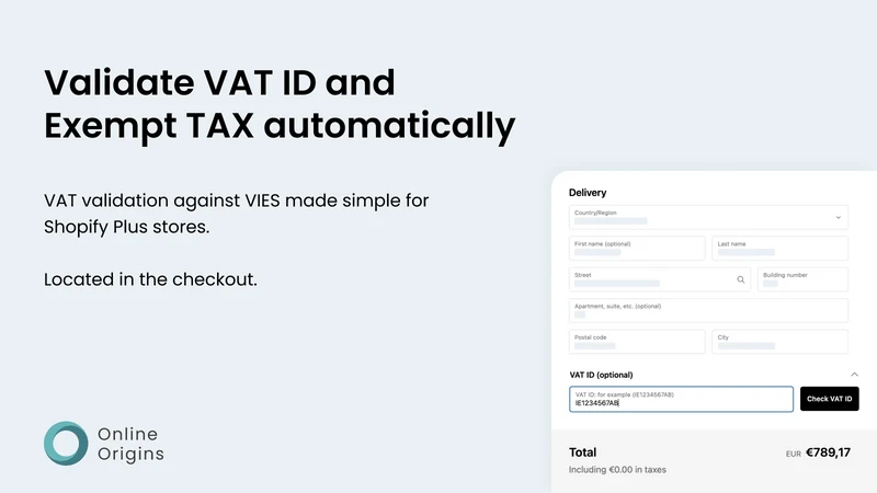 OO ‑ EU Tax Exemption Checkout
