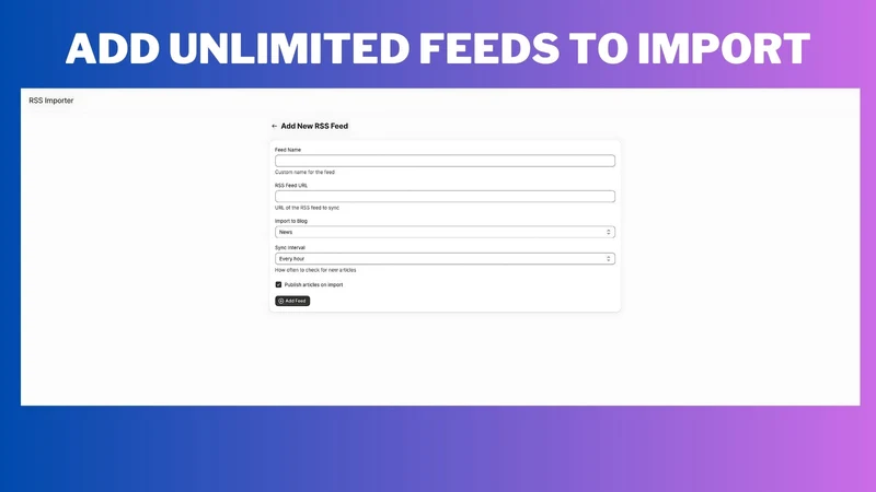 BlogFeedr ‑Blog Feed Importer