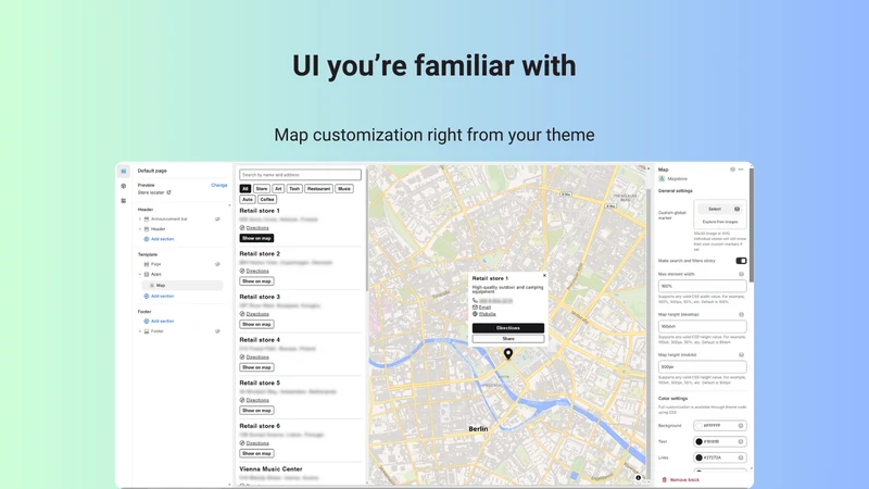 Mapstore ‑ Store Locator Map