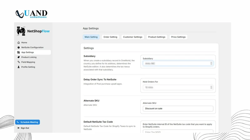 NetShopFlow NetSuite Connector