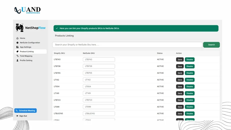 NetShopFlow NetSuite Connector