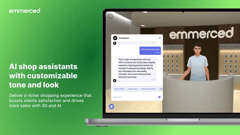 Emmerced: 3D Store & AI Chat