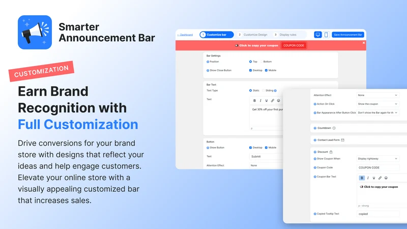 AJ WebCom ‑ Announcement Bar