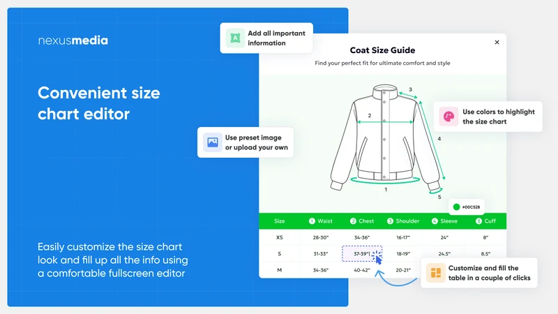 Sized Size Charts & Size Guide