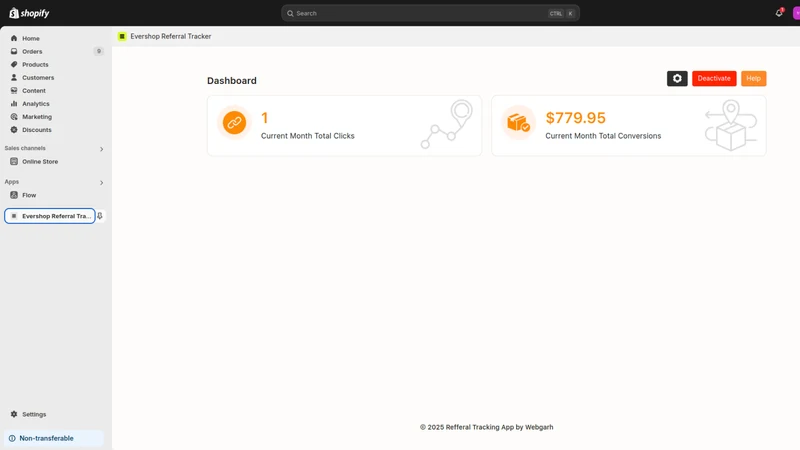 Evershop Referral Tracker