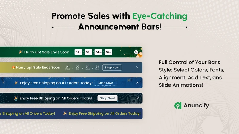 Anuncify: Announcement Bar