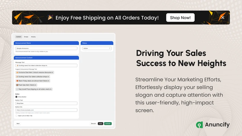 Anuncify: Announcement Bar