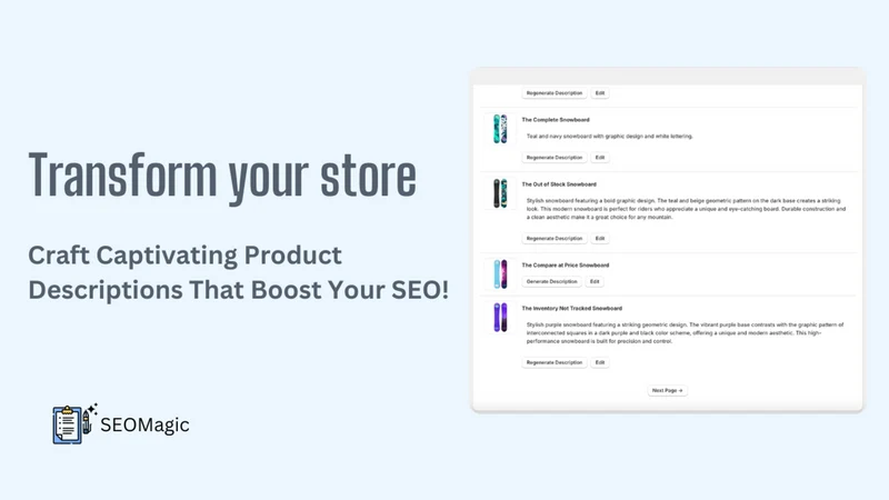 Product Descriptions: SEOMagic