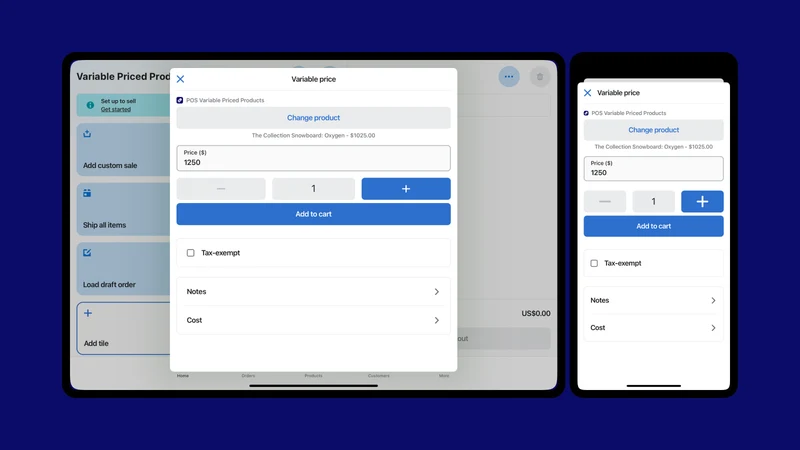 Atomic POS Variable Price