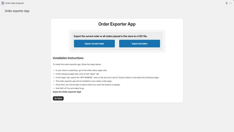 Pango CSV Order Data Exporter