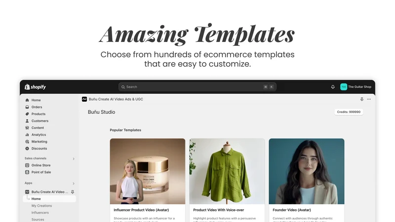 Bunu AI Video: UGC & Lookbook