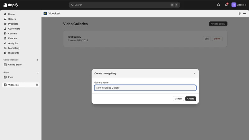 Video Reel YouTube Gallery