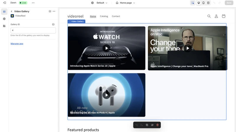 Video Reel YouTube Gallery