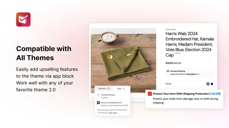 Ticksell Easy Checkbox Upsell
