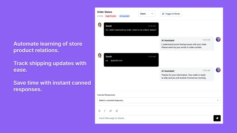 ShopTalk: AI Live Chat Agent